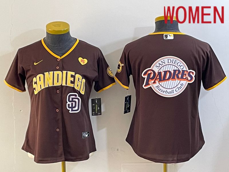 Women San Diego Padres Blank Browm Game 2024 Nike MLB Jersey style 12